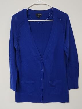 a.n.a Women’s Cobalt Blue V-Neck Button Cardigan